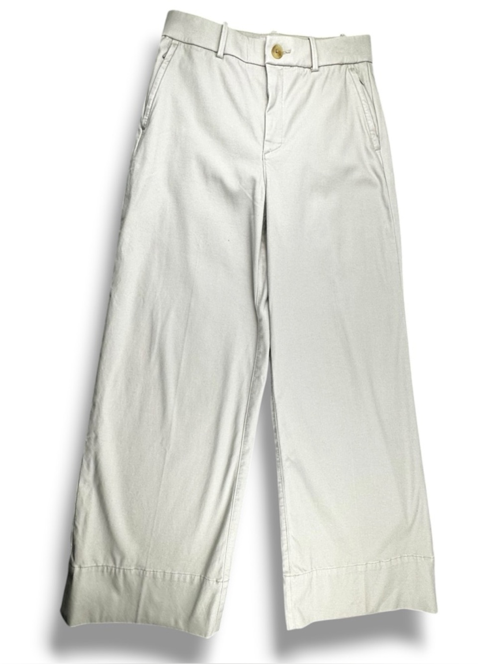 Spanx Stretch Twill Wide Leg Pant Size Medium Tan Revolve High Rise